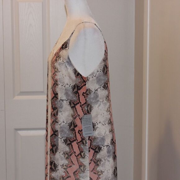 NWT west Kei Color Peach Snake Maxi dress Women size S small - Picture 7 of 14